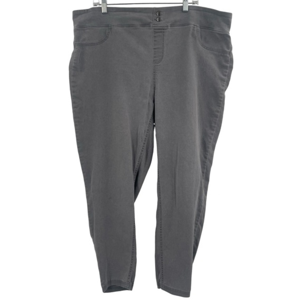 Terra & Sky Gray Stretch Pants 20W-22W 2X